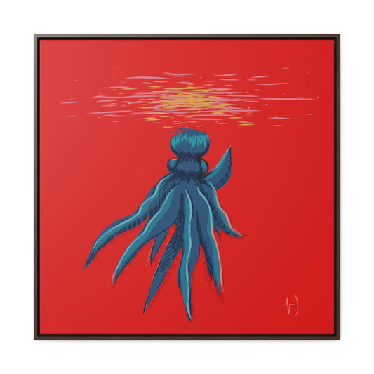 Mood: Determined Octopus - Gallery Canvas Wraps, Square Frame